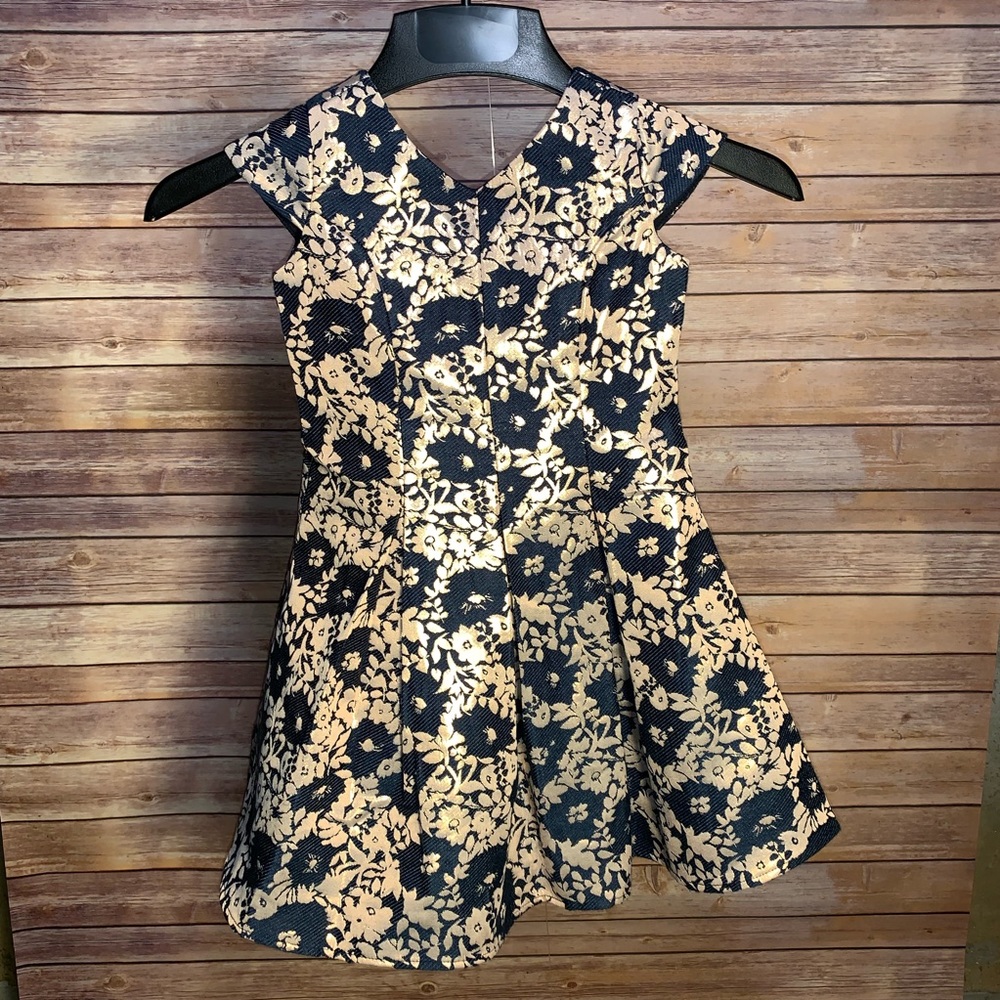 Little Angels NWOT party dress. Size 5. Navy&Gold